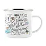 Tasse en émail ver de livre 18