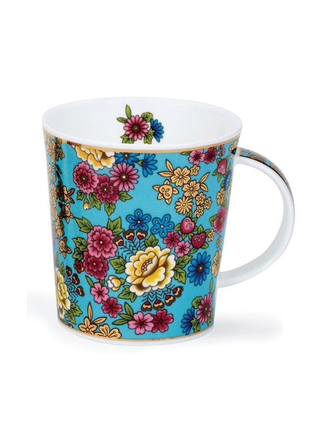 Kimono Turquoise & Gold China Mug 129