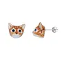 Boucles d'oreilles à tige en forme de tête de chat roux 132