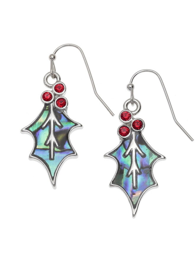 Holly Leaf Paul Shell Drop Earrings E665