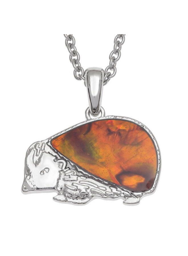 Halsband med Paua-snäckskal och Hedgehog-motiv 849