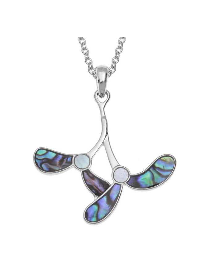 Mistletoe Paua Shell & MOPearl Necklace 667