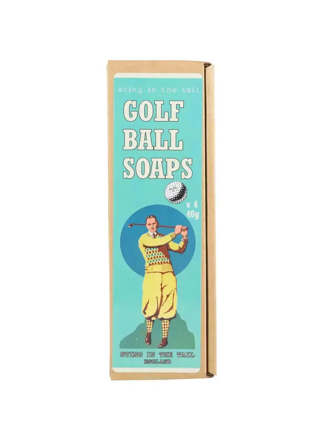 Golfball-Box mit 4 Seifen