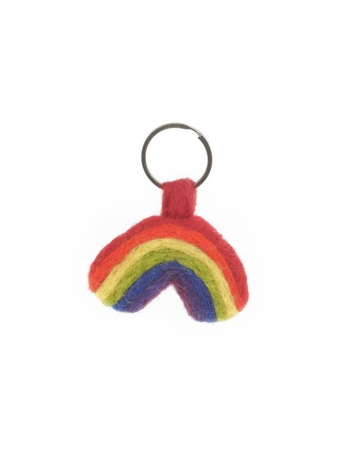 Rainbow Needlefelt Keyring