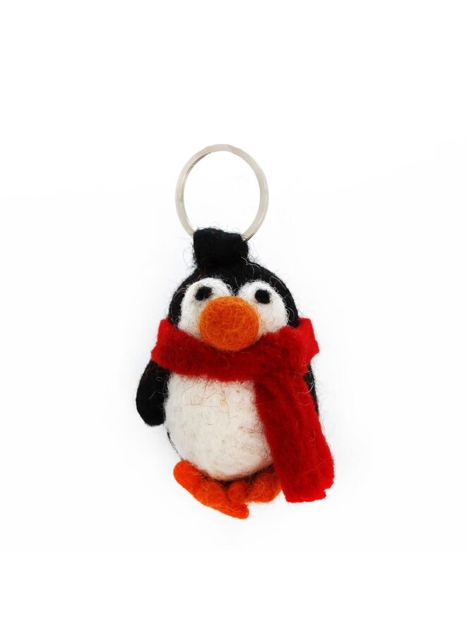 Penquin Needlefelt Keyring