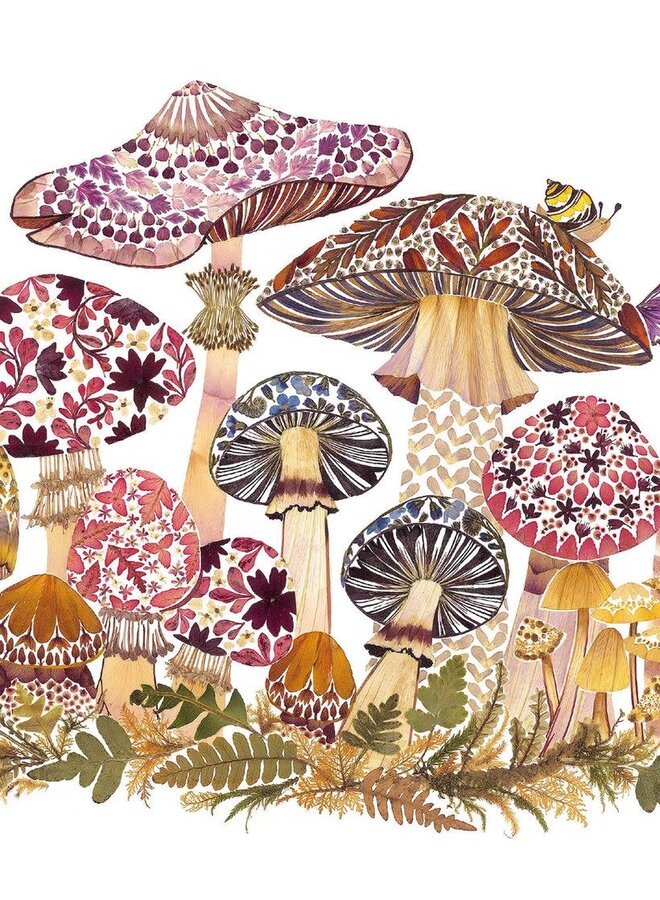 Сказочная открытка с грибами от Хелен Ахпорнсири