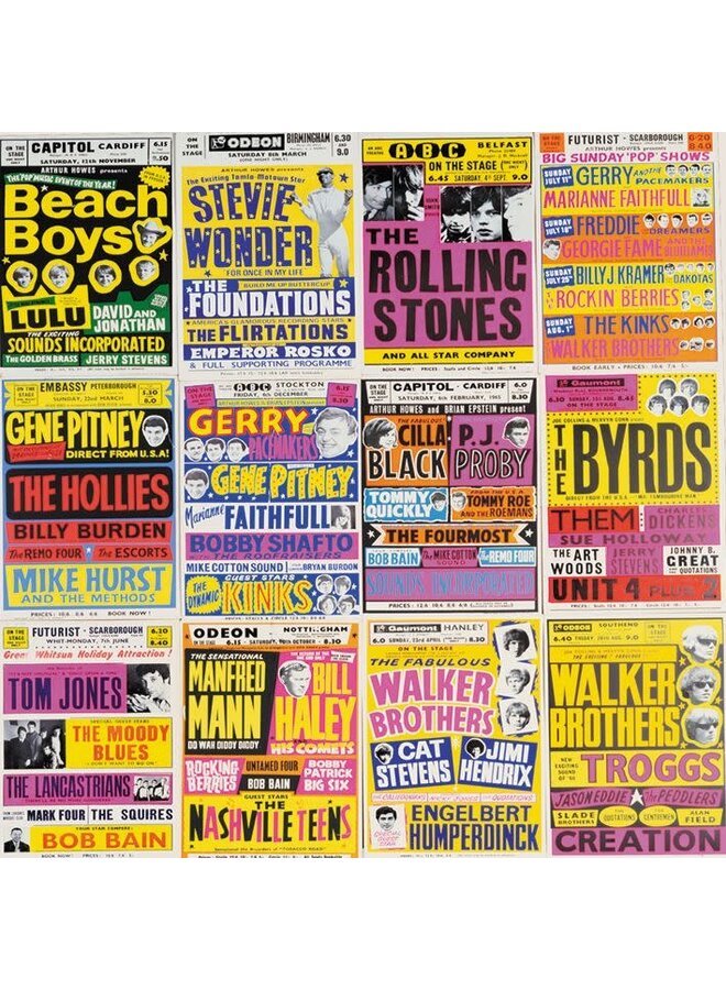 British 60's Concert Posters Square Card