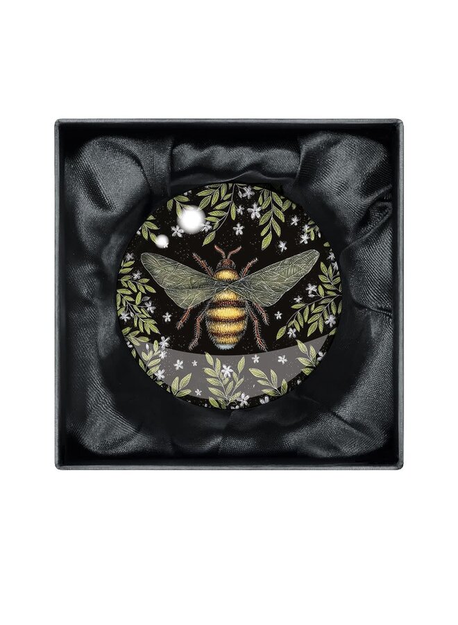 Honey Bee Crystal Paperweight by Catherine Rowe