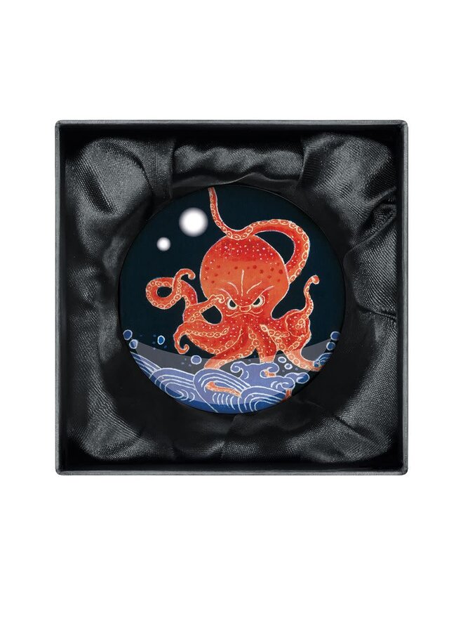 Octopus Design Kristall-Briefbeschwerer von Eugene Cevreaul