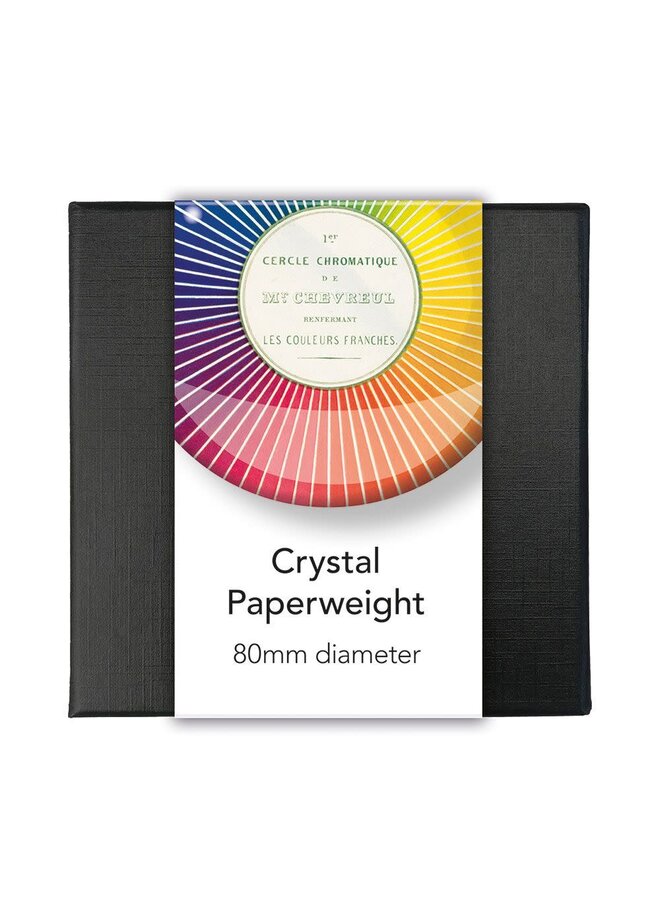 Colour Wheel Crystal Paperweight of Eugene Cevreaul