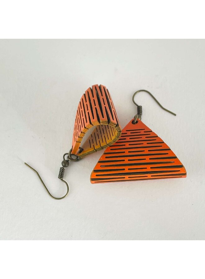 Boucles d'oreilles Birchwood Loop Orange et Moutarde 30