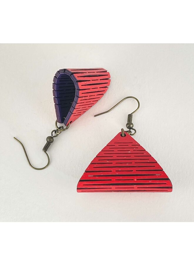 Birchwood Loop Red and Purple  Earrings 28