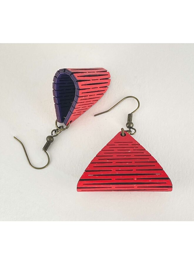 Pendientes Birchwood Loop Rojo y Morado 28