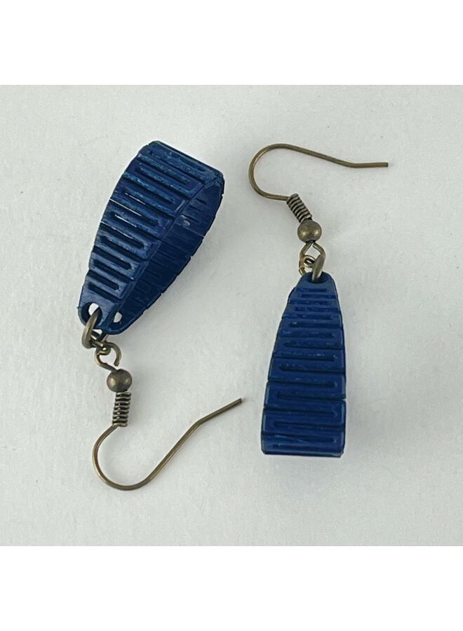 Birchwood Short Loop Indigo Teardrop Earrings 32