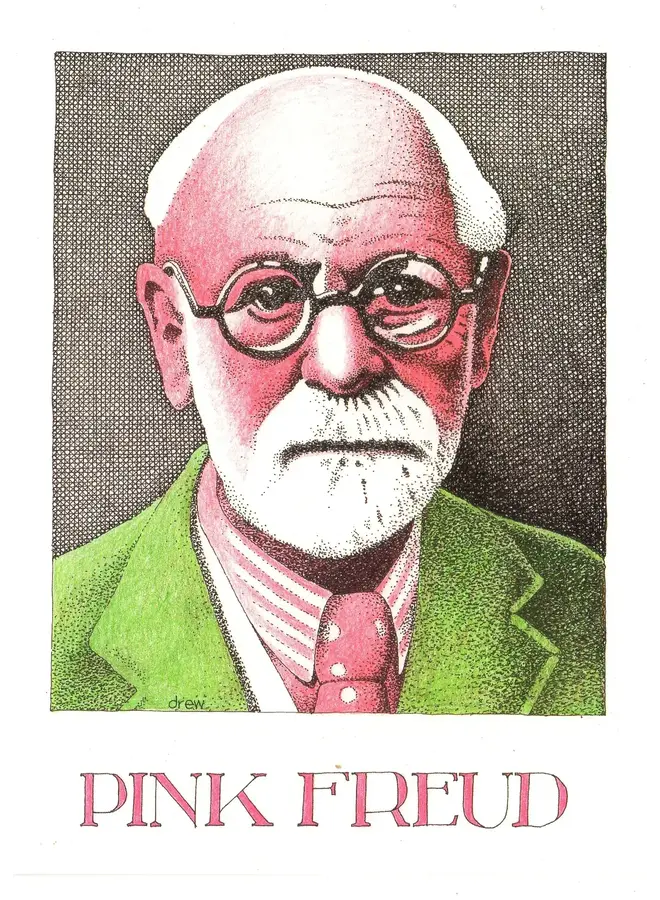 Tarjeta grande Freud rosa 825
