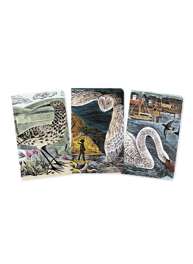 Set of Three Wildlife  Mini Notebooks by Angela Harding
