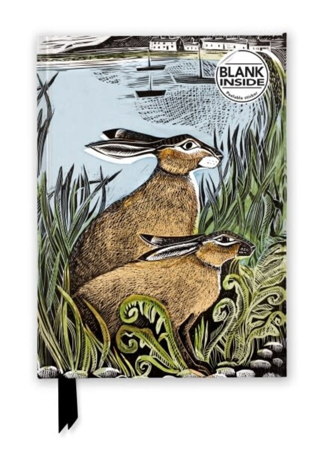 Ruthin Hares Foiled Lined  Pocket Notebook by Angela Harding