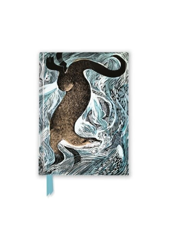 Fishing Otter Foiled Fodrad Pocket Notebook av Angela Harding