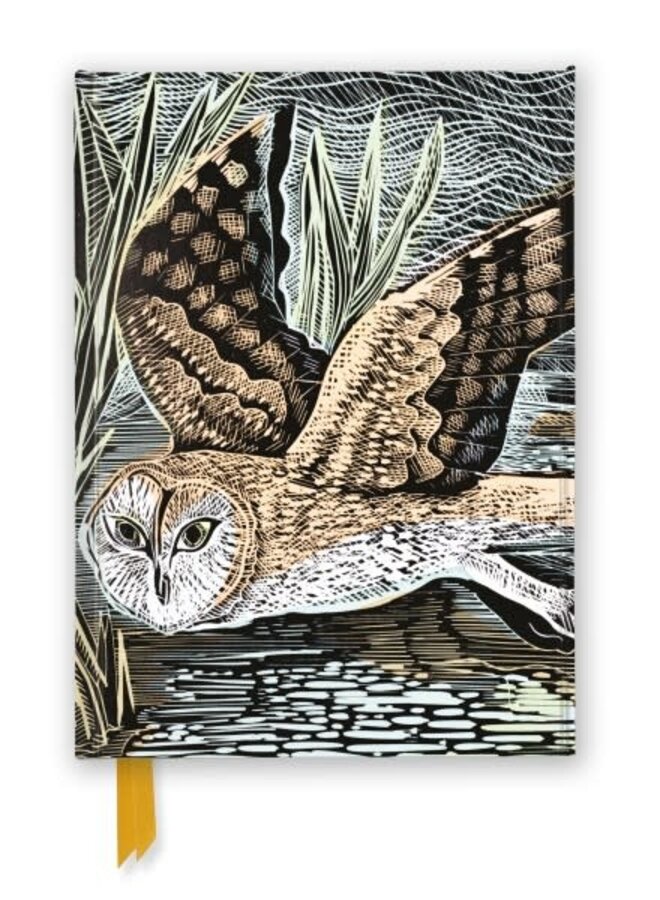 Marsh Owl Foiled Rulled A5 Journal av Angela Harding