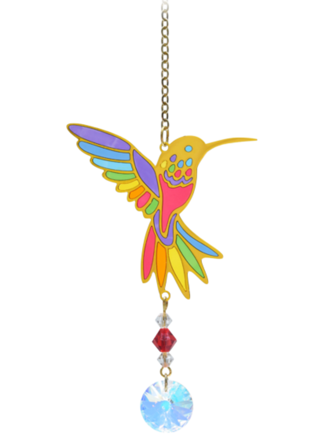 Humming Bird crystal hanging 02