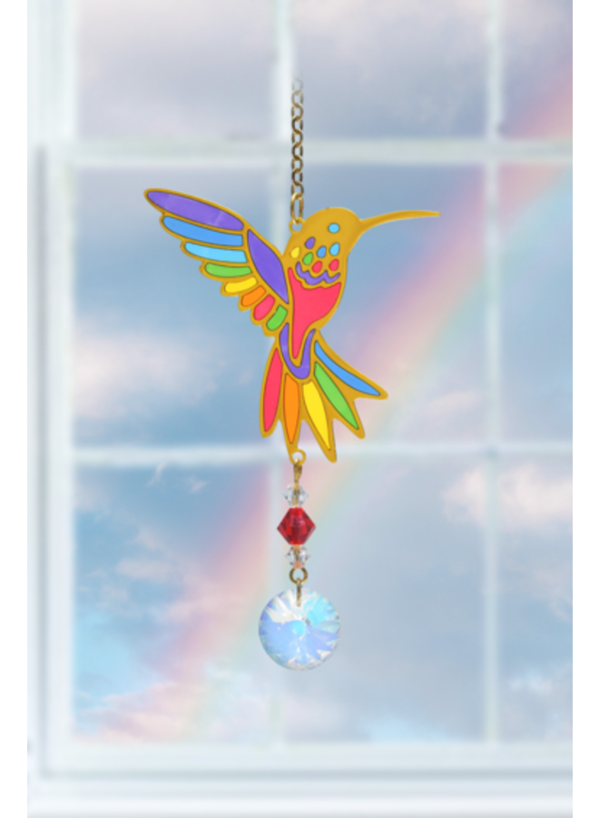 Suspension en cristal Humming Bird 02