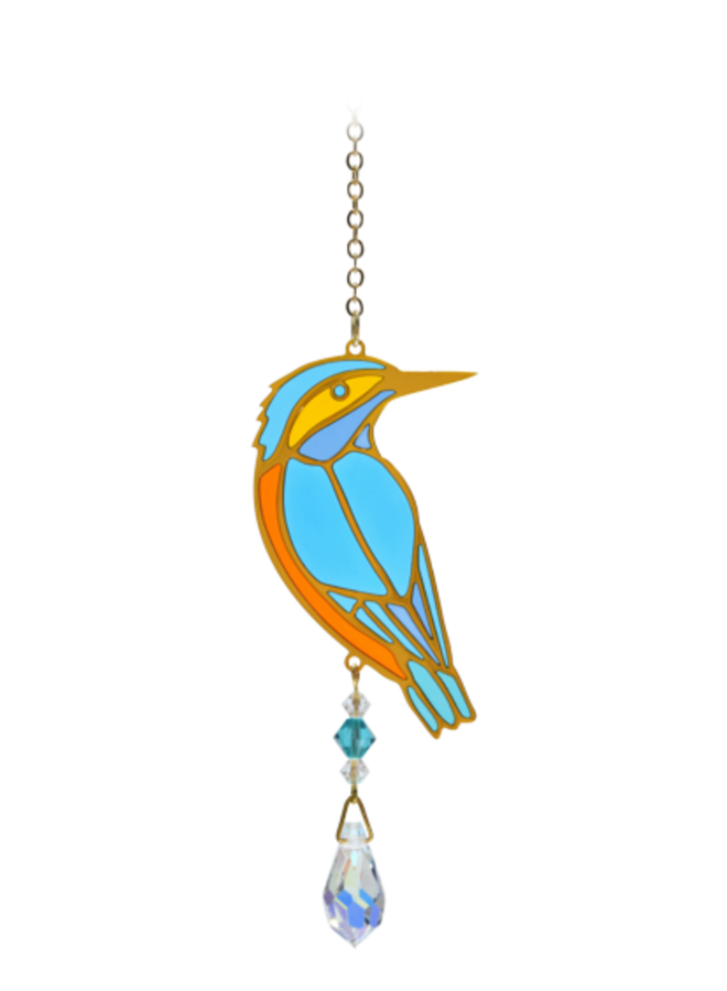 Kingfisher  crystal hanging 03