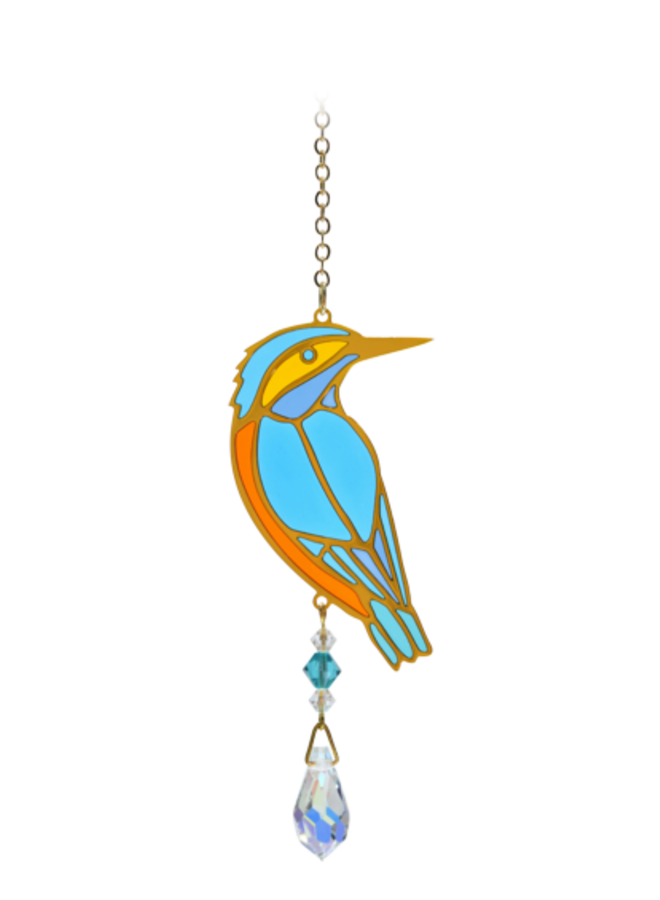 Colgante de cristal Kingfisher 03