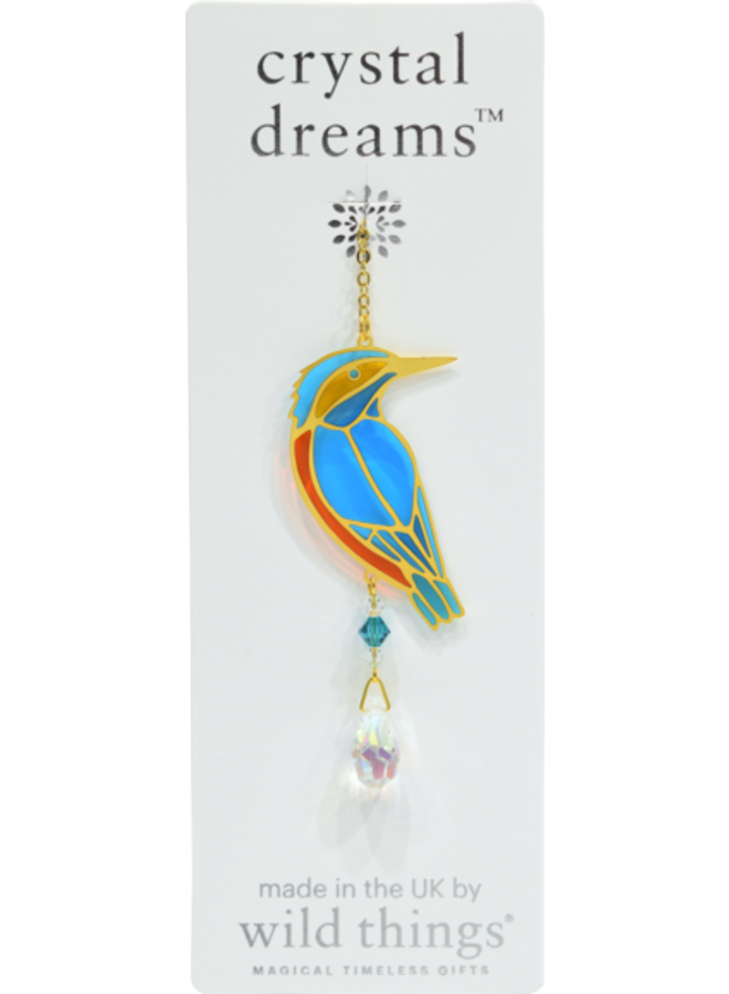 Kingfisher  crystal hanging 03