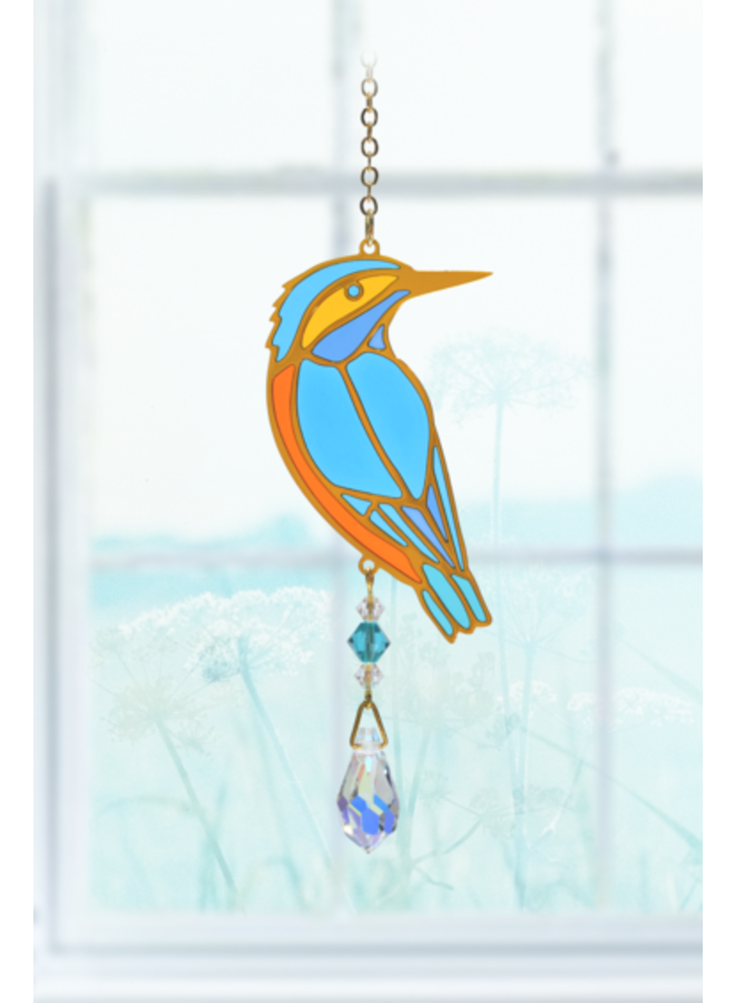 Colgante de cristal Kingfisher 03