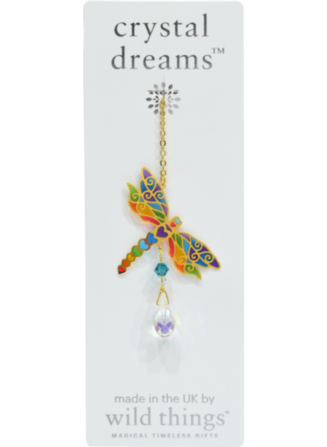 Dragonfly  Rainbow crystal hanging 05