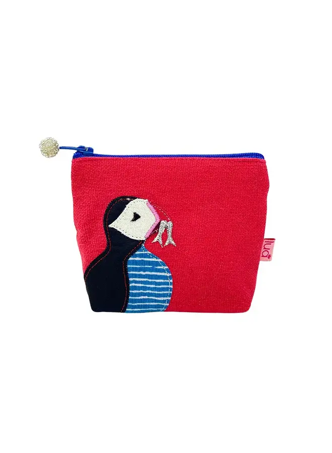 Puffin Applique Mini  Purse Coral1028