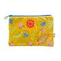 Folk Flowers Velvet & Embroidered Purse Yellow 1018