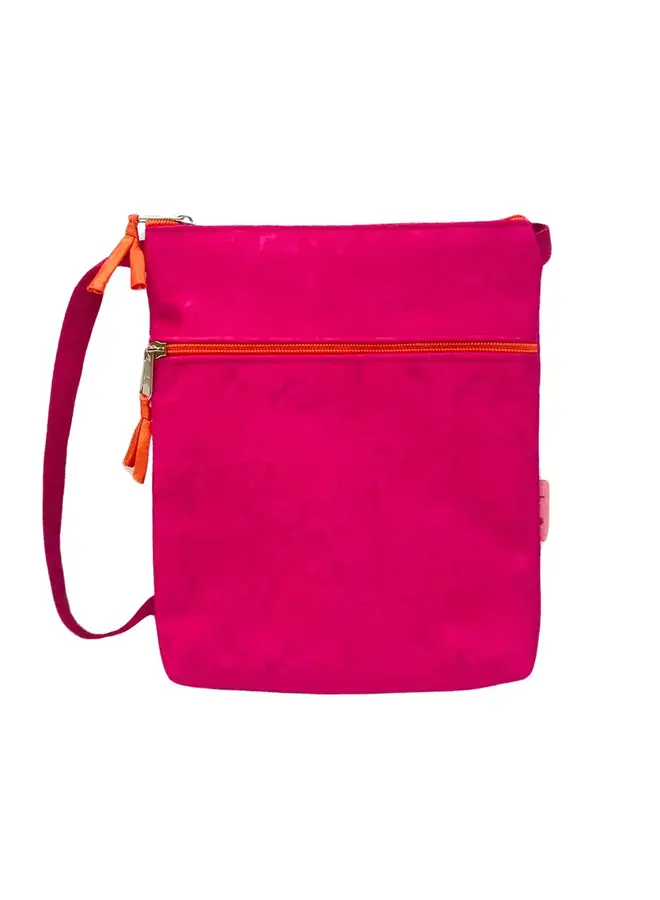 Silk Cross Body Purse Hot Pink 1002