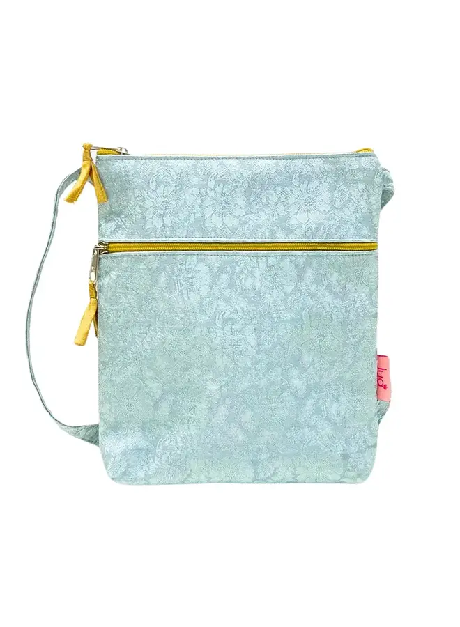 Silk Coss Body Purse Pale Blue 1005