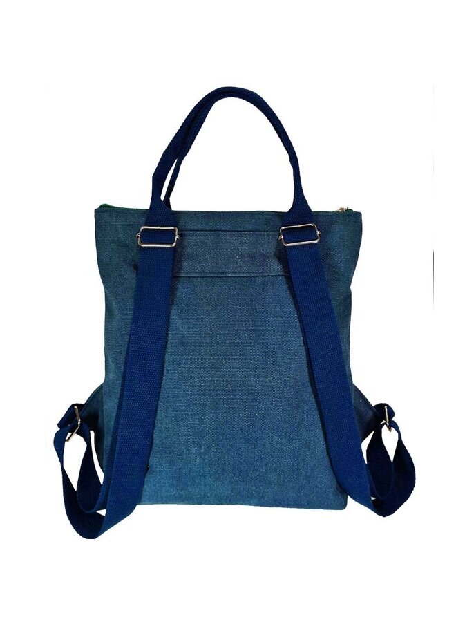 Denim Blue  Canvas Back Pack 1015