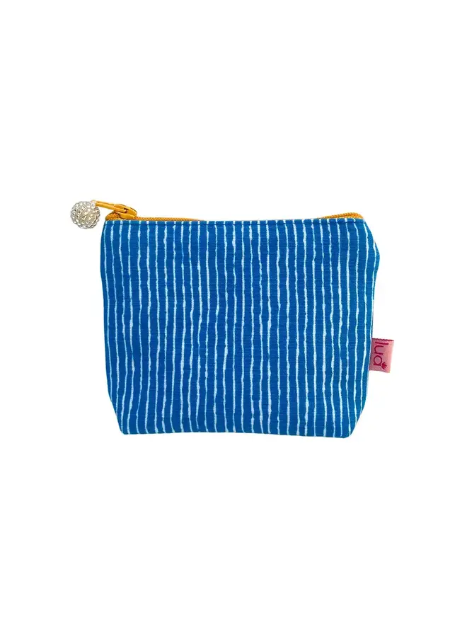 Stripe Mini  Purse  Petrol Blue 1031