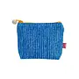 Gestreifte Mini-Geldbörse Petrolblau 1031
