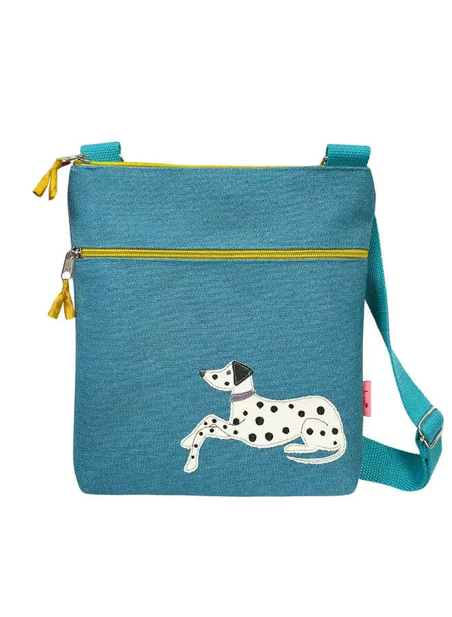 Dalmation Applique Messenger  Bag  Blue 1013