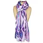 Ikat Print Scarf Purple with Gold Thread 1059