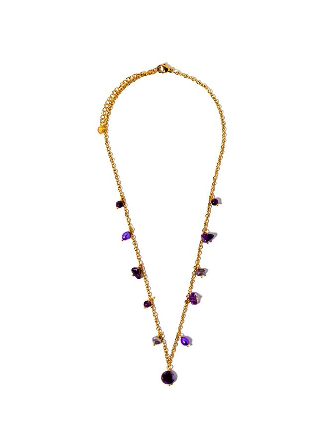 Amethyst Freshwater Pearls necklace 171