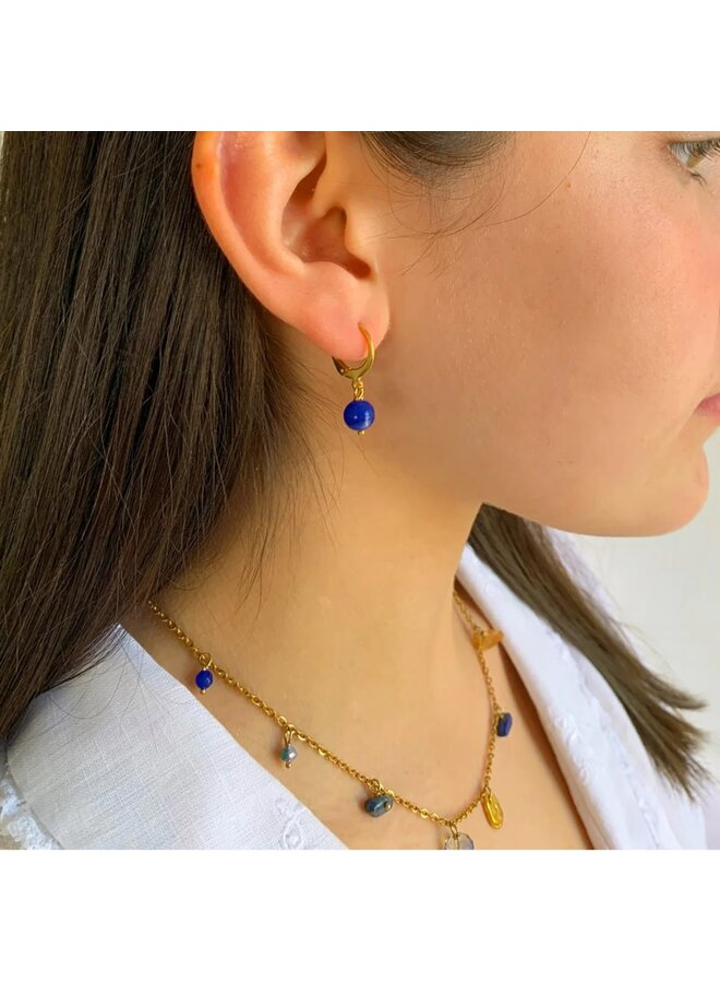 Boucles d'oreilles sodalite 176