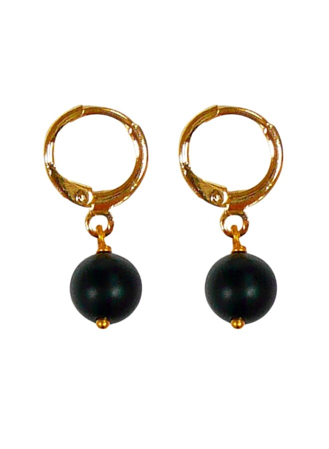 Black Agate Earrings 177