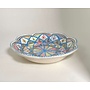 Rainbow Flower Deep Plate - handgjord 32