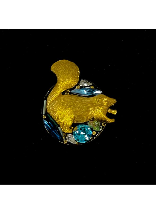 Squirrel Round Brooch  512