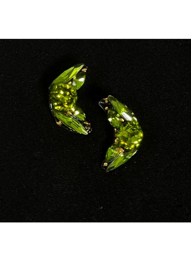 Aretes de luna Crescemt verde 511