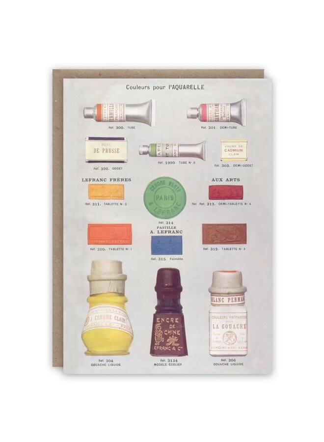 Watercolours Pattern Book Card