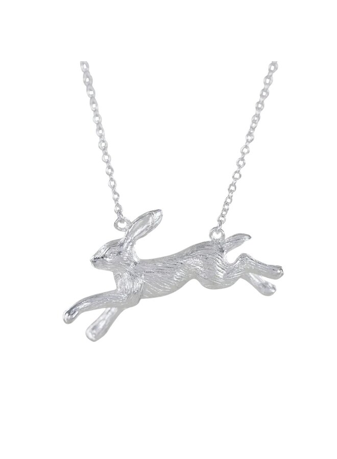 Running Hare Silver necklace 112