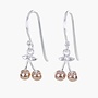 Cherry Drop Silver earrings 119