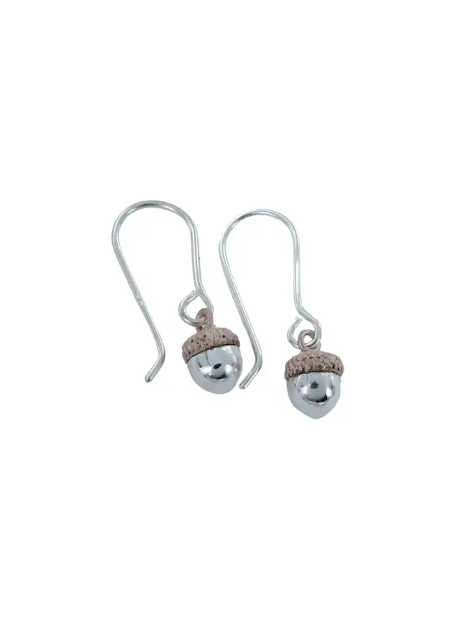 Boucles d'oreilles gland or et argent 126