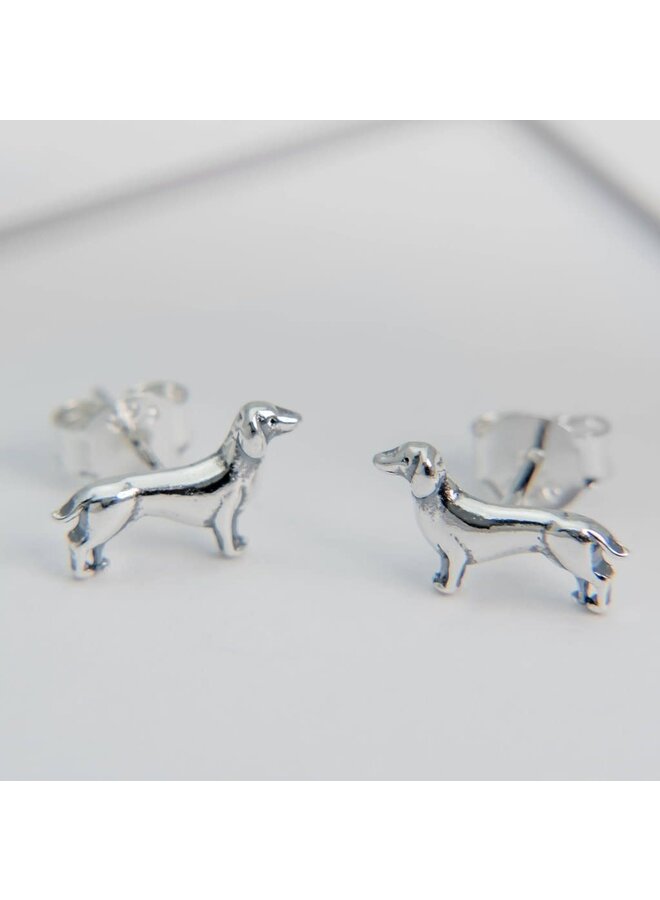 Boucles d'oreilles en argent Chien Saucisse 63